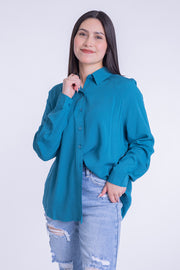 Blusa tipo camisa oversize de vestir