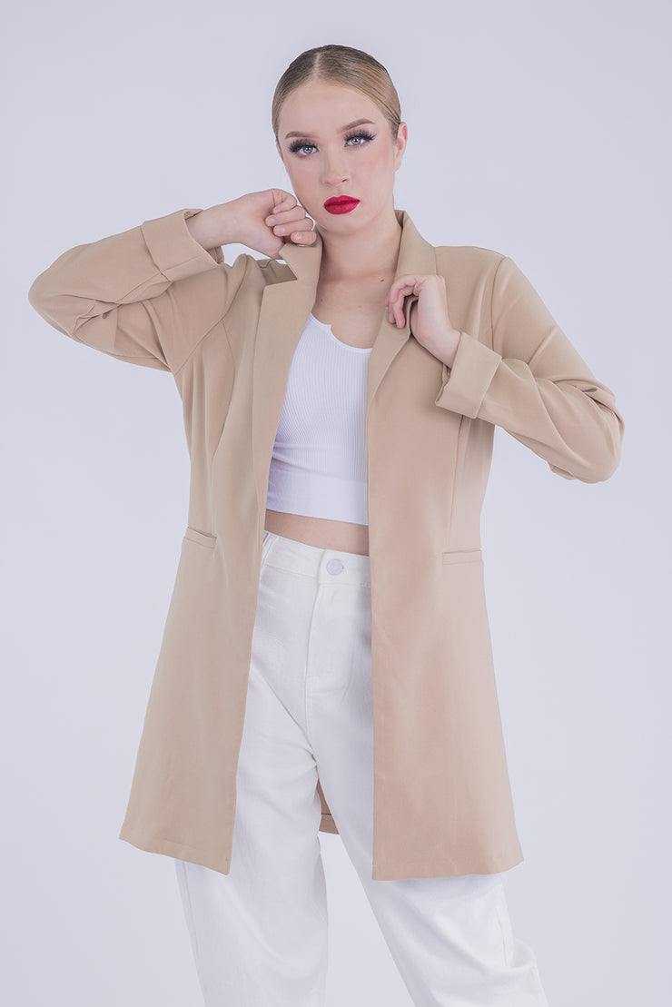 Blazer Boca Rosa largo con solapa