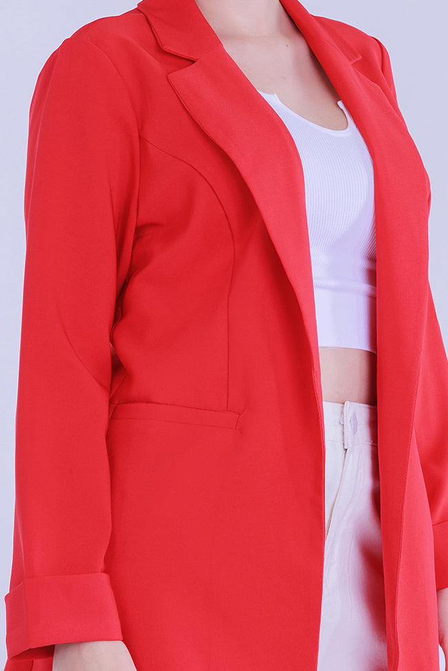 Blazer Boca Rosa largo con solapa