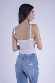 Bralet de encaje de tirantes con leyenda
