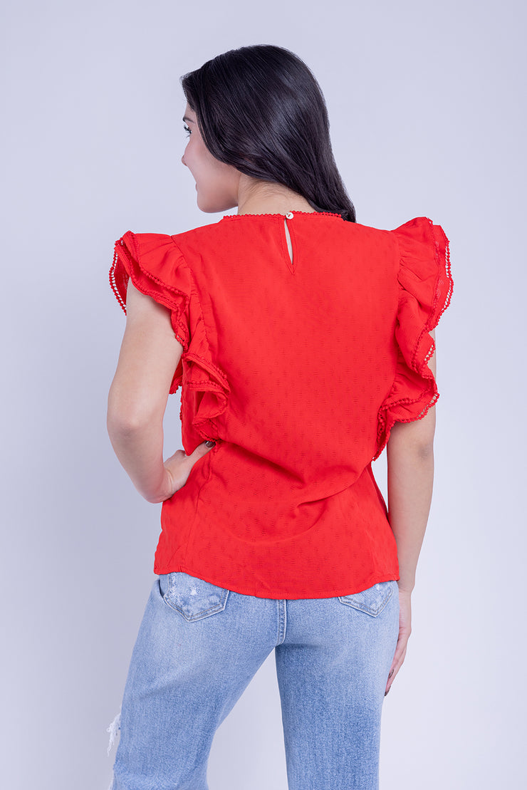 Blusa oversize con detalle en hombro