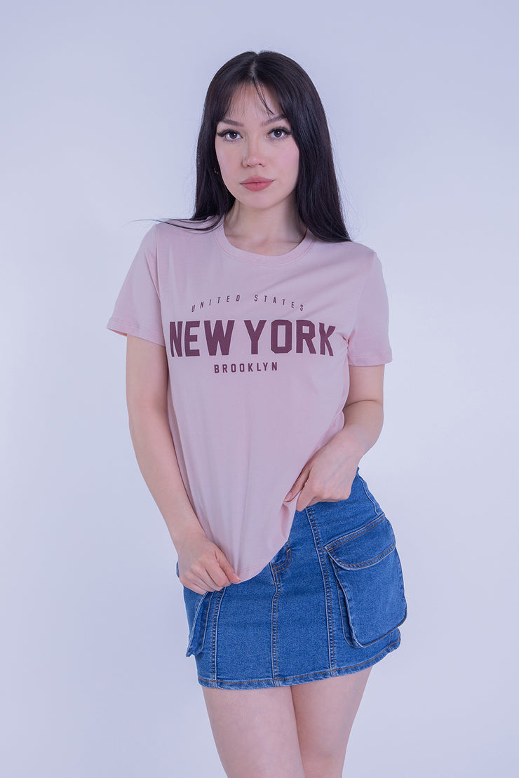 Blusa rosa de Nueva York