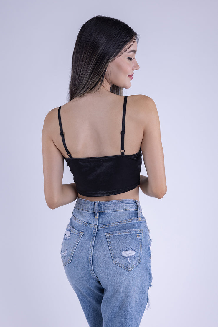 Bralet con aplicaciones de estoperoles