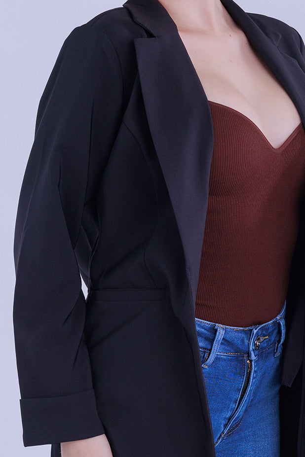Blazer Boca Rosa largo con solapa