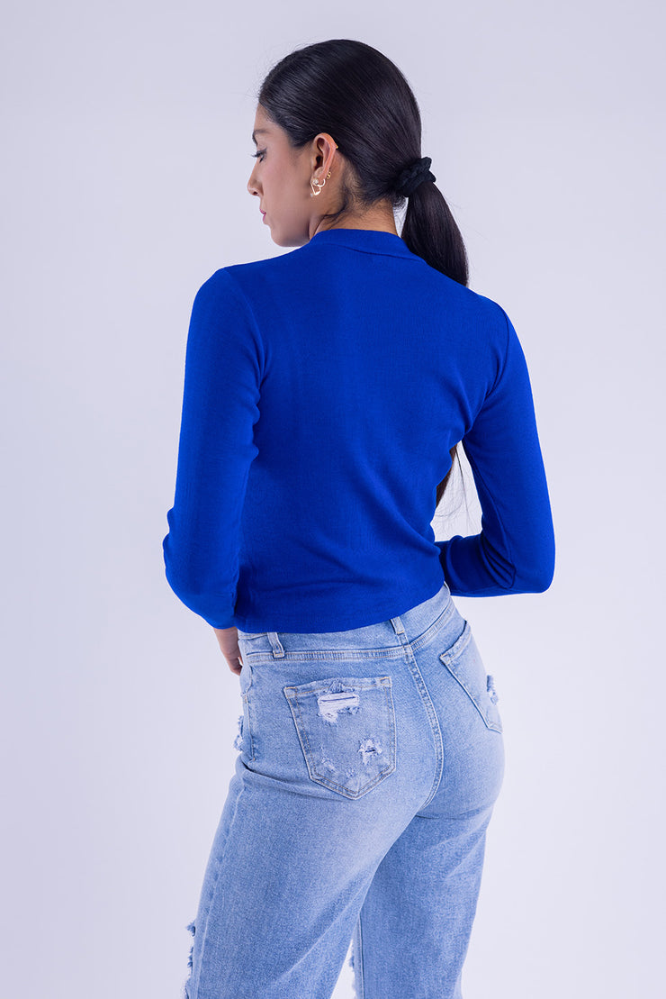 Blusa de manga larga tela abrigadora