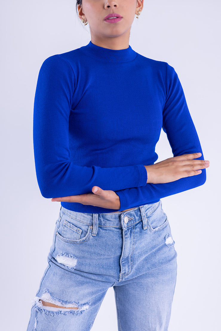 Blusa de manga larga tela abrigadora