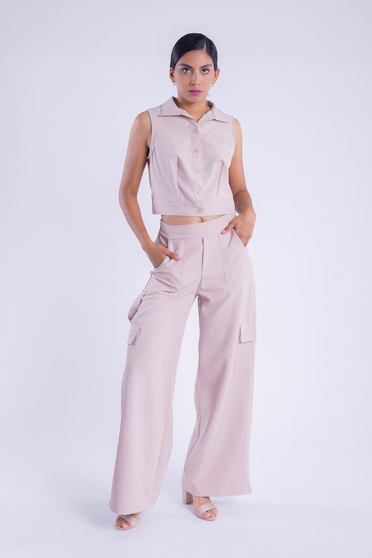 Conjunto de blusa y palazo