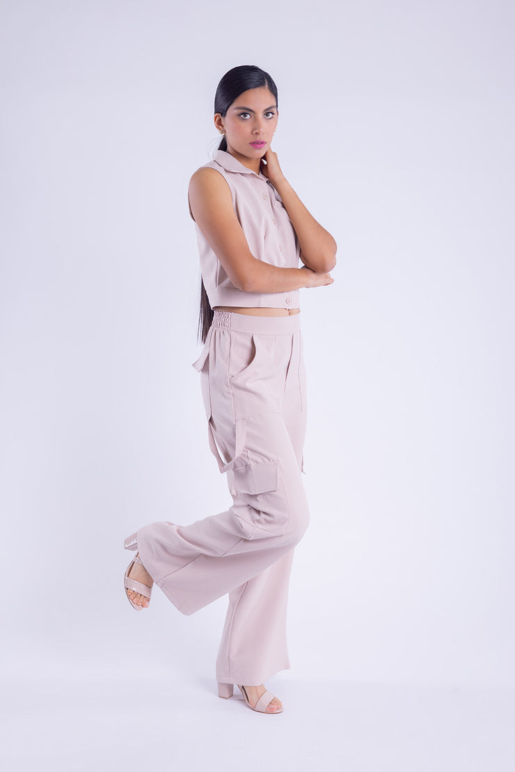 Conjunto de blusa y palazo