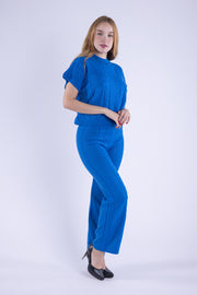 Conjunto azul tipo suéter de dos piezas