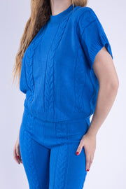 Conjunto azul tipo suéter de dos piezas