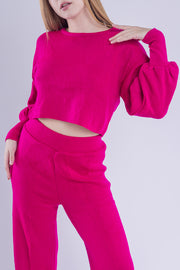 Conjunto tejido de top y pantalón
