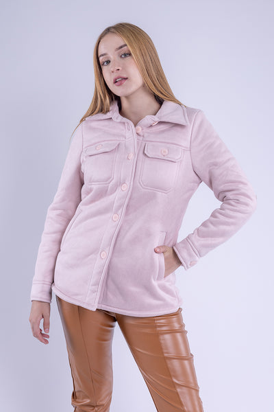 Chamarra de franela tipo camisola