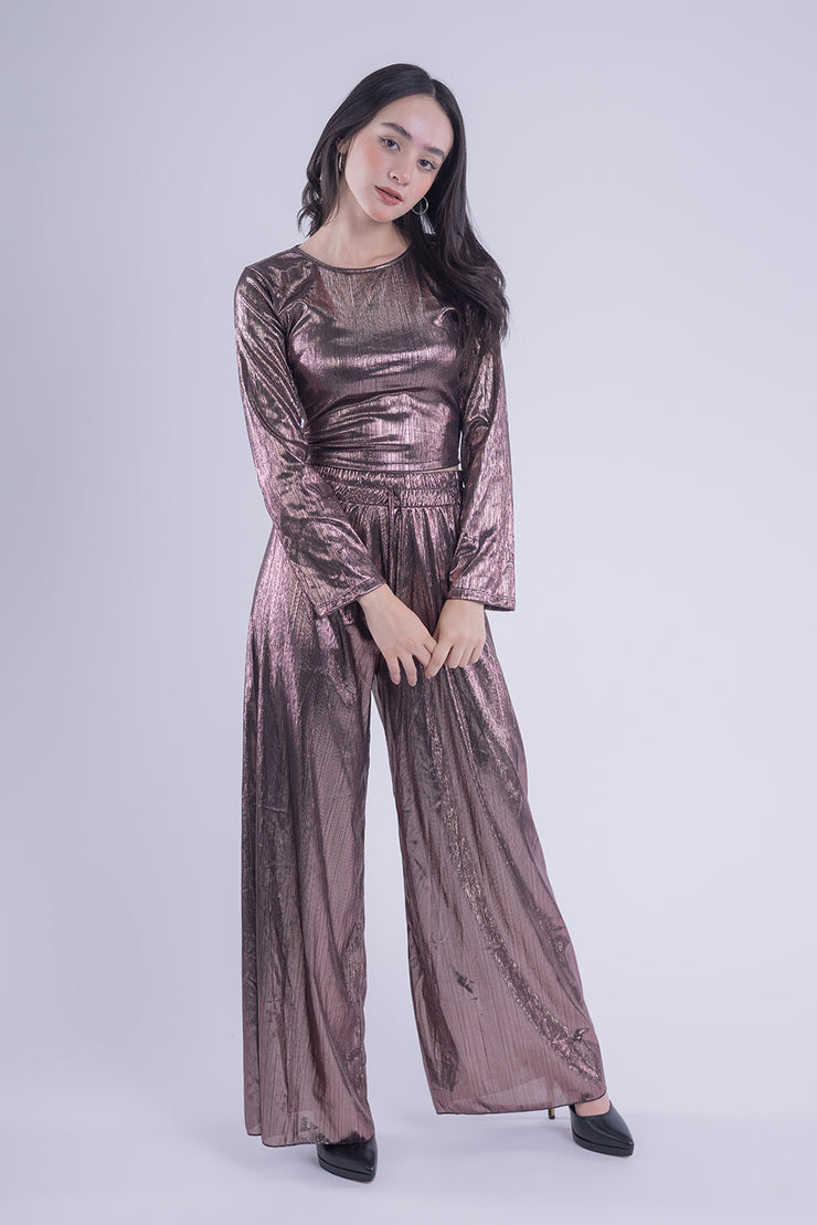 Conjunto satinado metálico