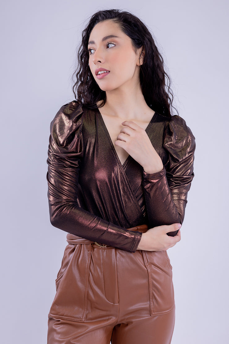 Pantiblusa con acabado satinado