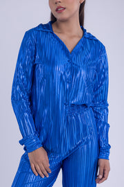 Conjunto satinado brillante de dos piezas