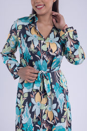 Vestido floreado largo