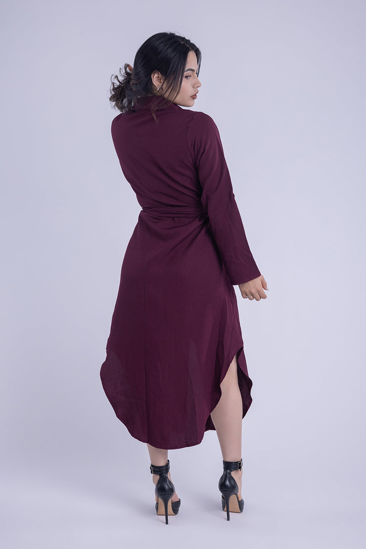 Vestido formal largo tipo camisola