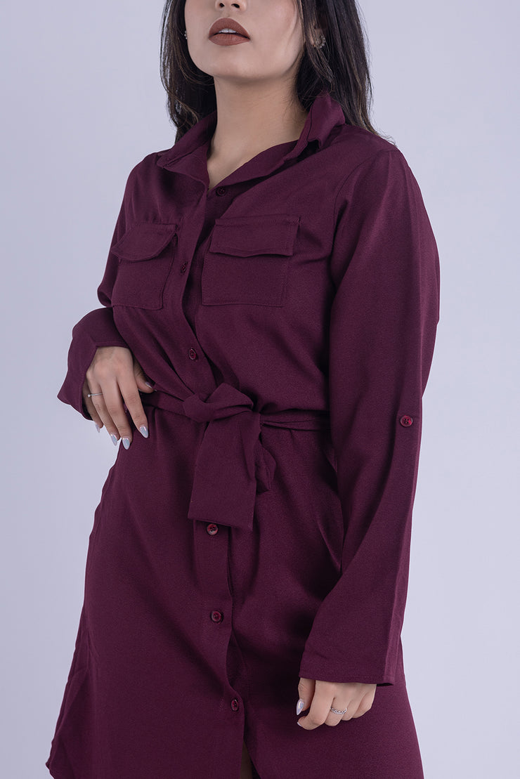 Vestido formal largo tipo camisola