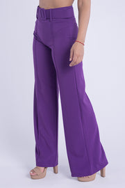 Pantalón acampanado de vestir  con cinto