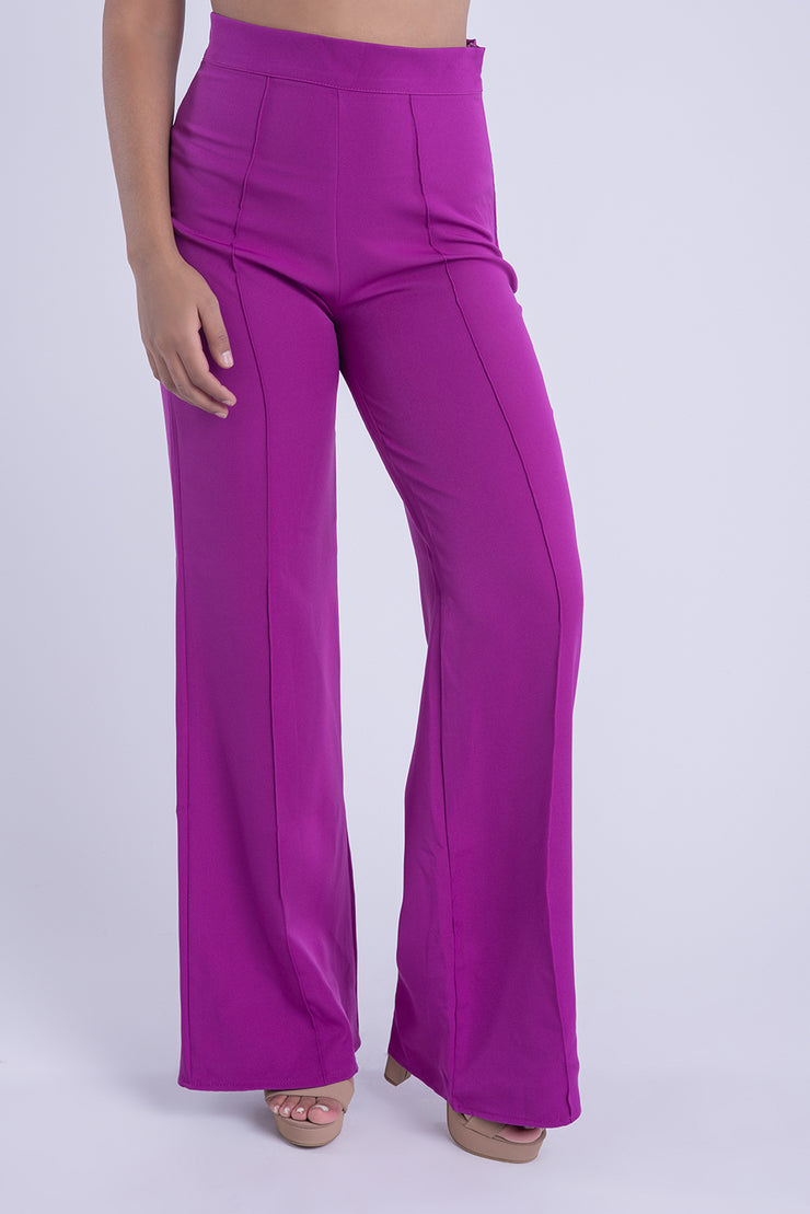 Pantalón de vestir seccionado, tiro alto