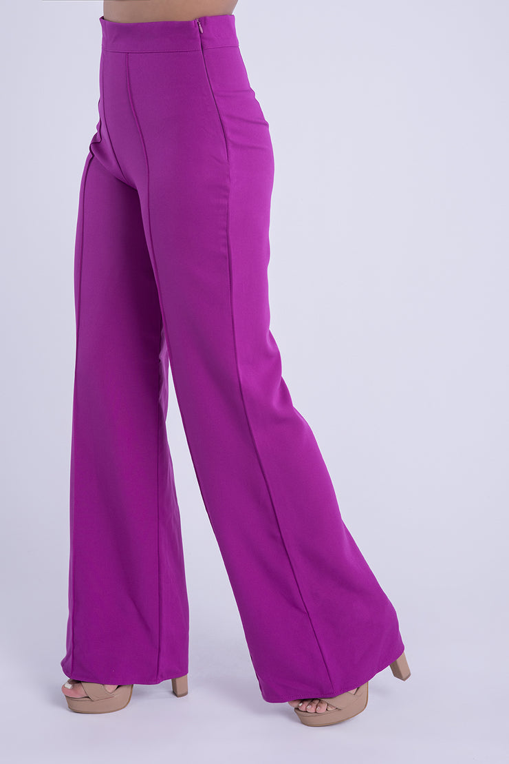 Pantalón de vestir seccionado, tiro alto