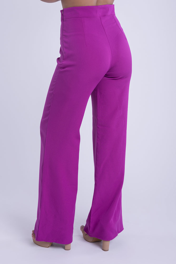 Pantalón de vestir seccionado, tiro alto