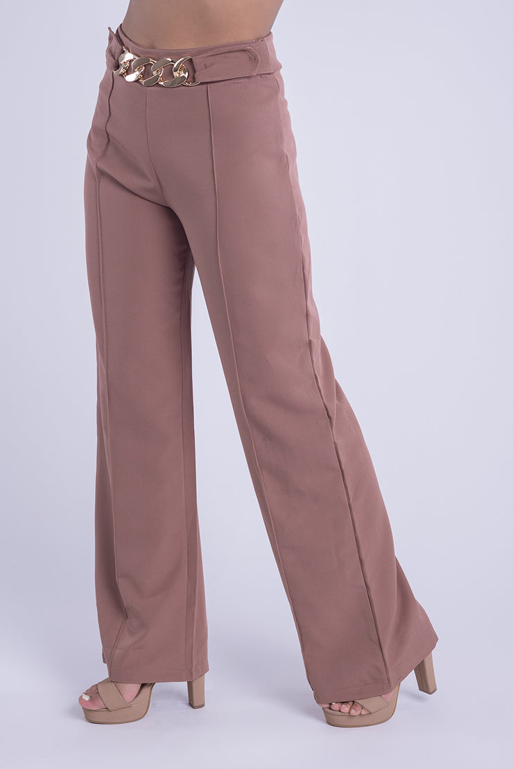 Pantalón de vestir con cadena