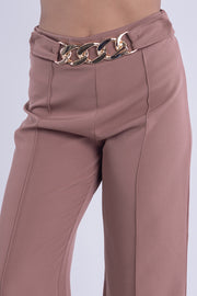 Pantalón de vestir con cadena