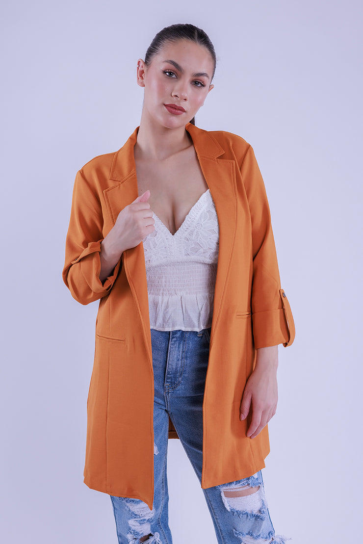 Saco largo con manga reversible