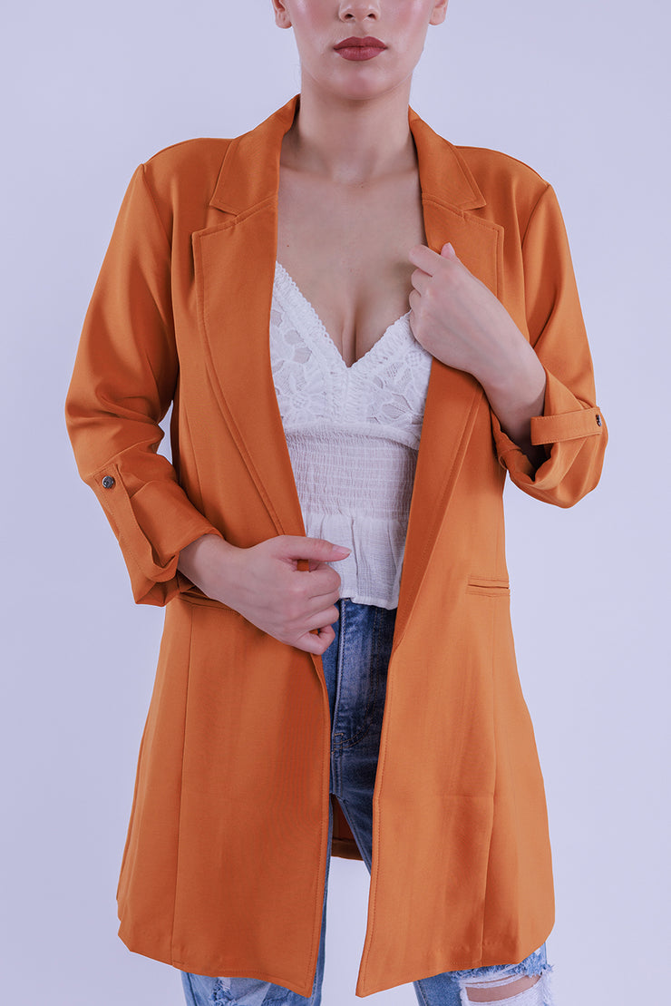 Saco largo con manga reversible