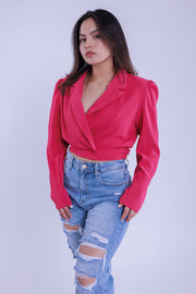 Saco tipo torero cruzado con detalle de botones