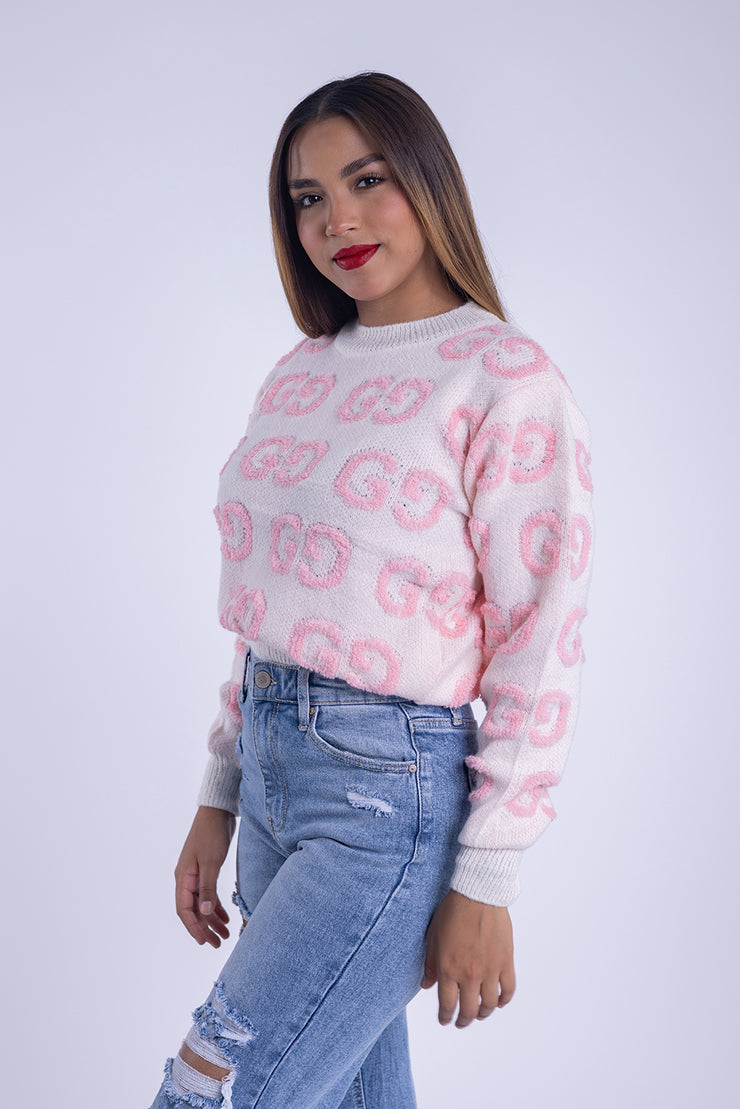 Suéter con estampado de letras