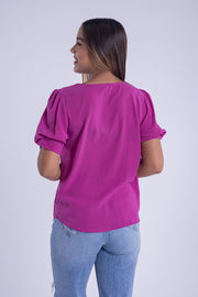 Blusa con manga de globo