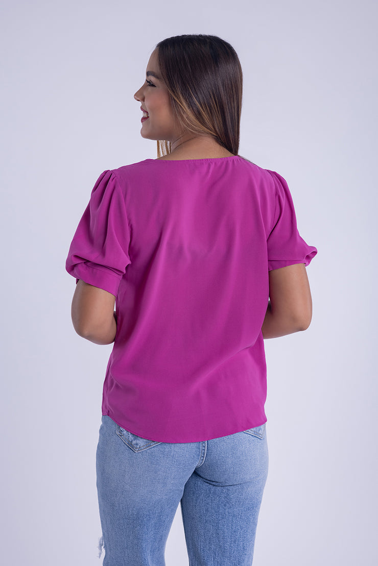 Blusa con manga de globo