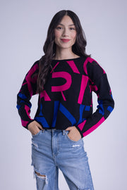 Suéter con estampado lettering