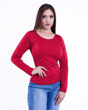 Blusa térmica de cuello redondo