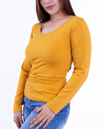 Blusa térmica de cuello redondo