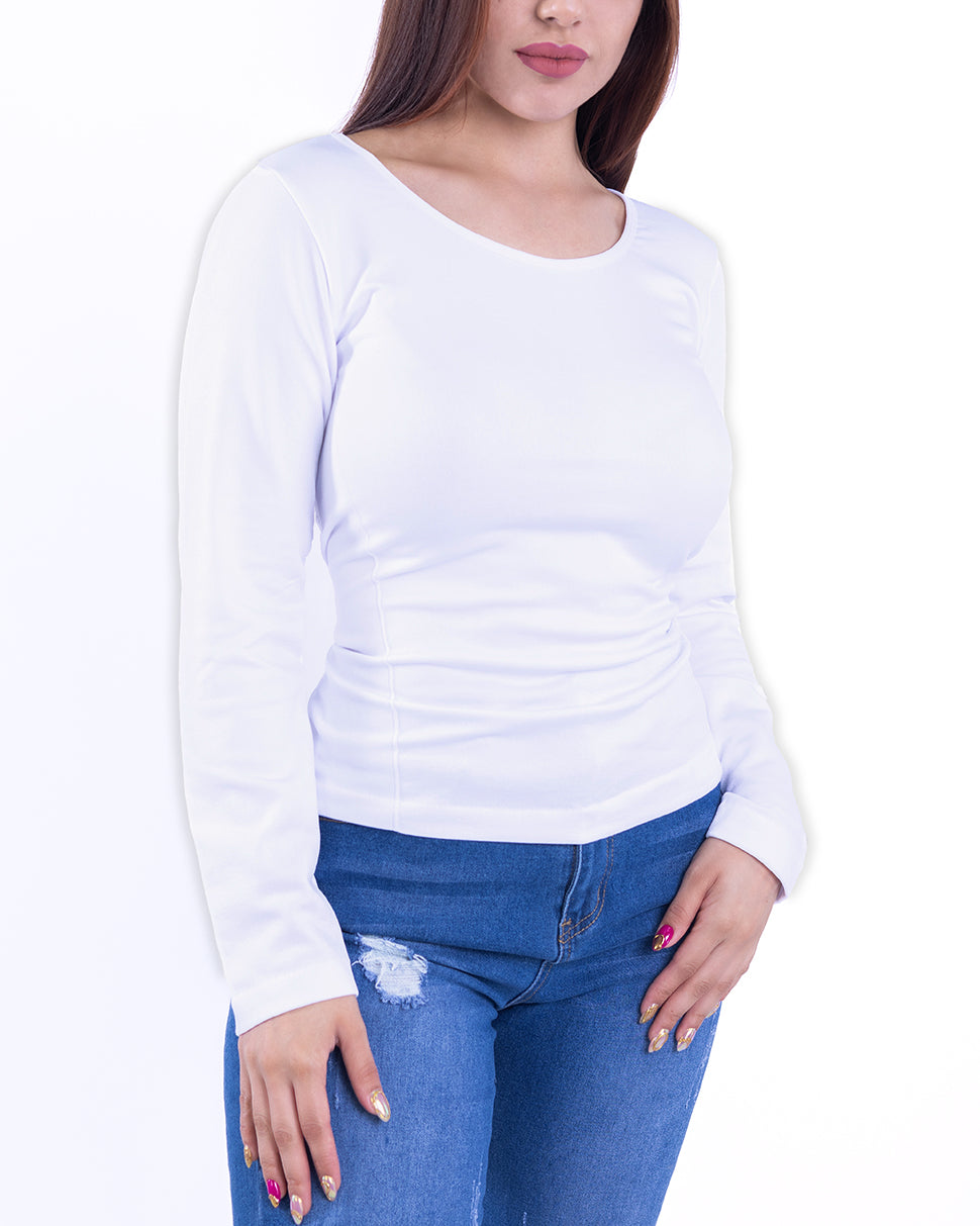 Blusa térmica de cuello redondo