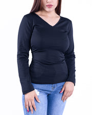 Blusa térmica de cuello en V