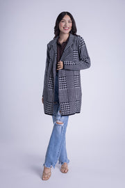 Sacos tipo cárdigan de cuadros