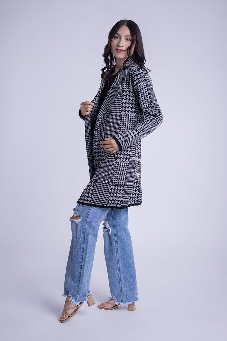 Sacos tipo cárdigan de cuadros