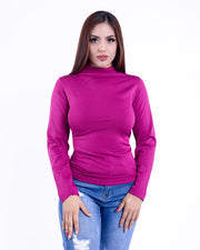 Blusa negra termica de cuello de tortuga