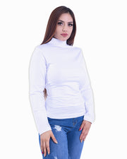 Blusa negra termica de cuello de tortuga