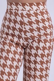 Pantalón estampado pata de gallo