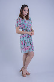 Vestido floreado azul