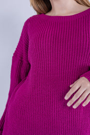 Suéter oversize magenta