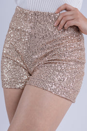 Short dorado con  lentejuelas