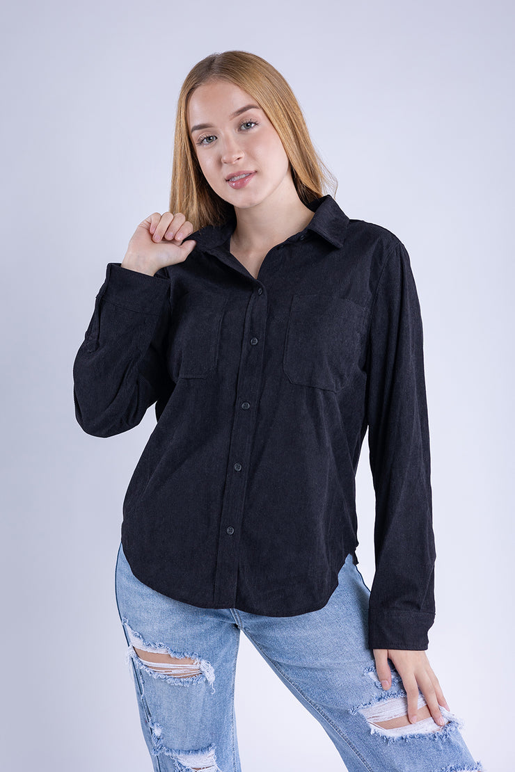 Camisola de pana manga larga