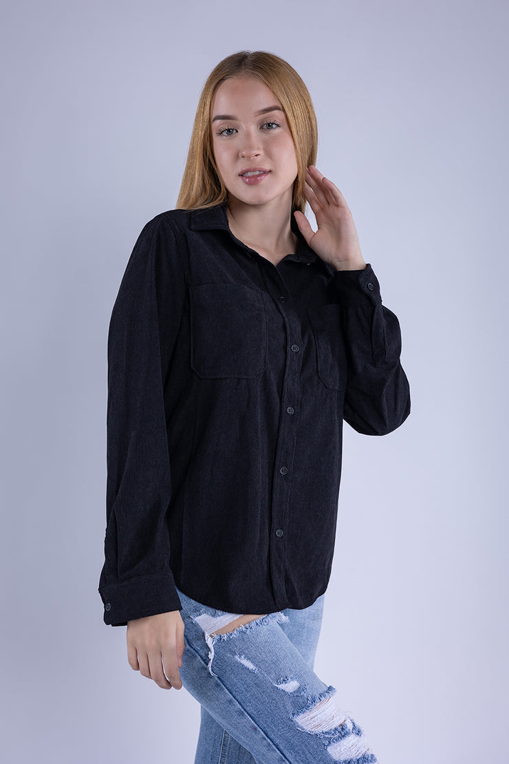 Camisola de pana manga larga