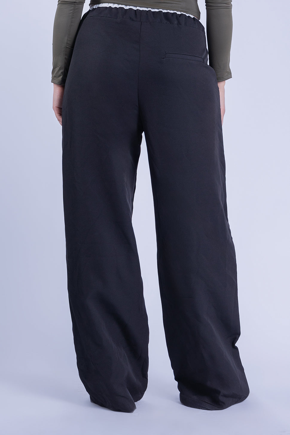 Pantalón negro de doble pretina